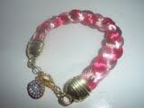 pulseira lilas e rosa